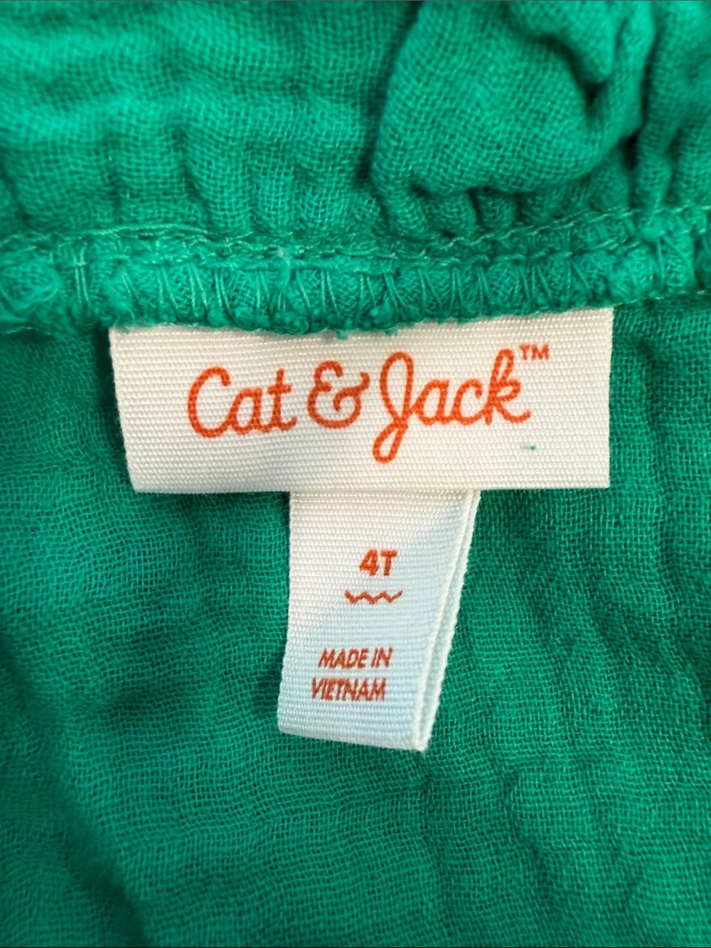 Cat & Jack Green Tank Top with Multicolor Leaf Print Shorts